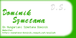 dominik szmetana business card